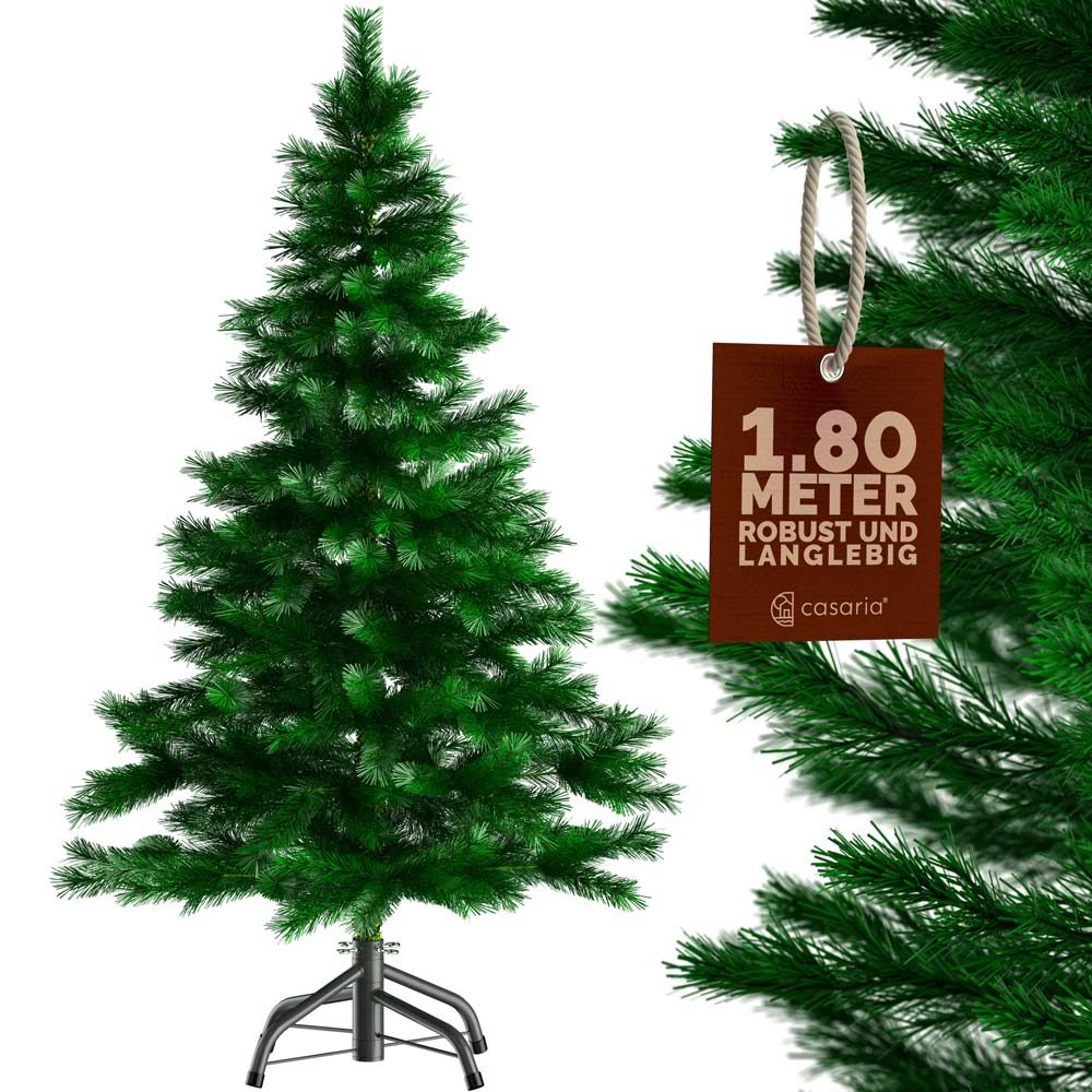 Künstlicher Weihnachtsbaum 180cm PVC realistische Optik mit Metallständer