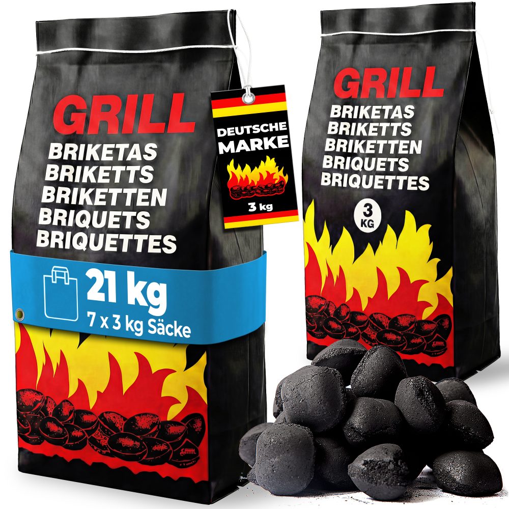 Holzkohlebriketts 7er-Set je 3kg