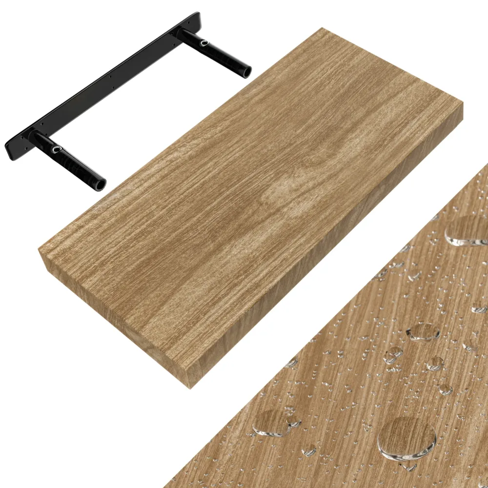 Wandregal Schweberegal 50cm Eiche + Halterung