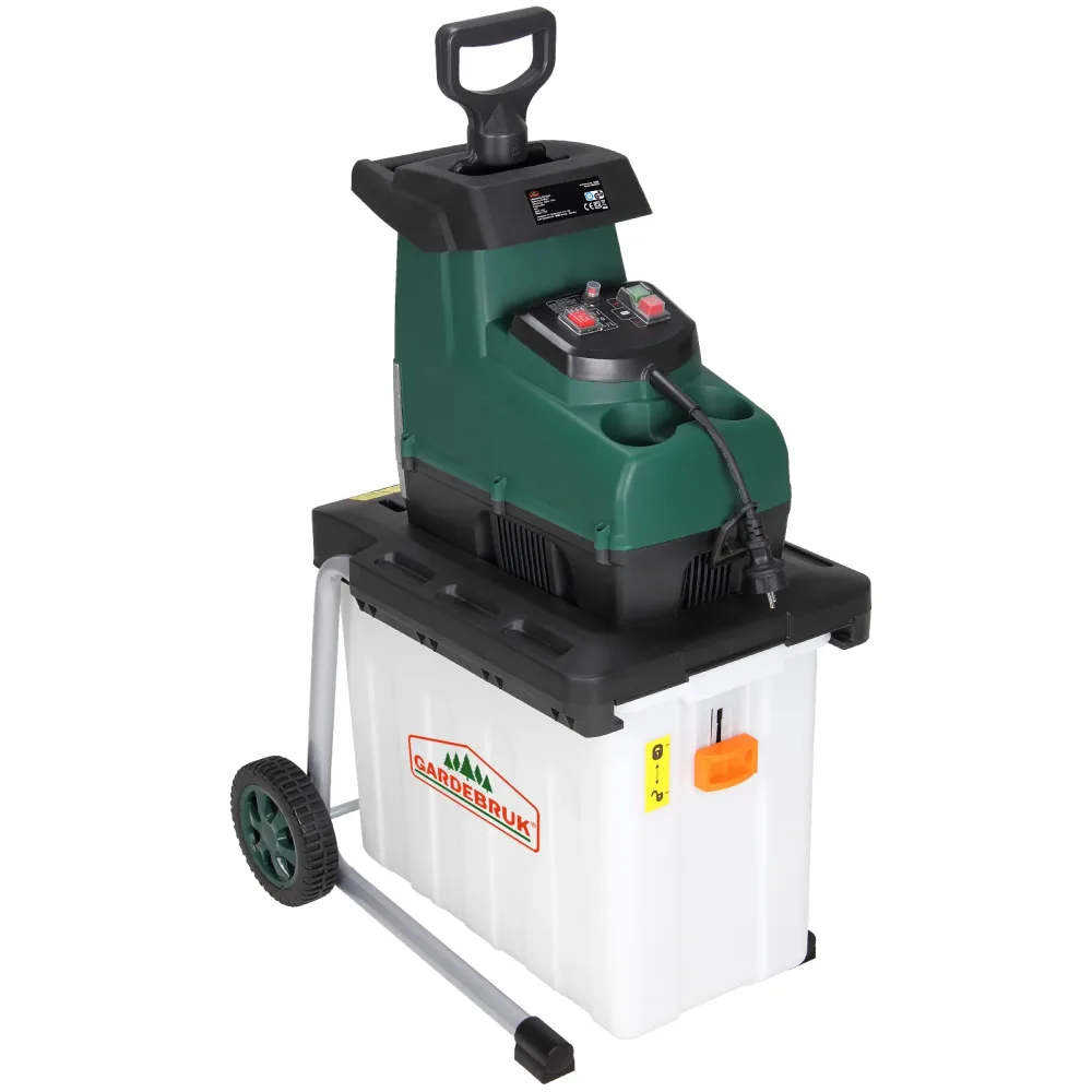 Häcksler 3100W mit Sammelbehälter 60L max 92dB