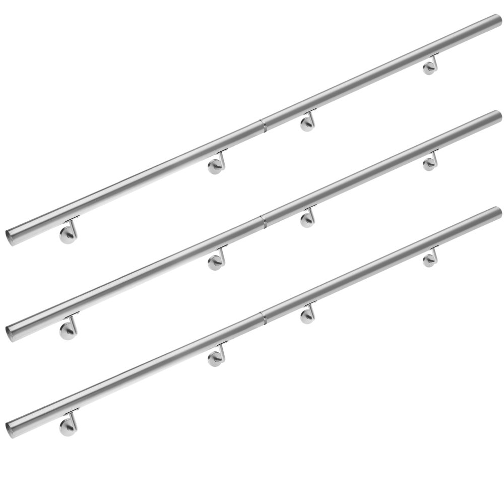 Handlauf 6er-Set Edelstahl 4,2x600cm