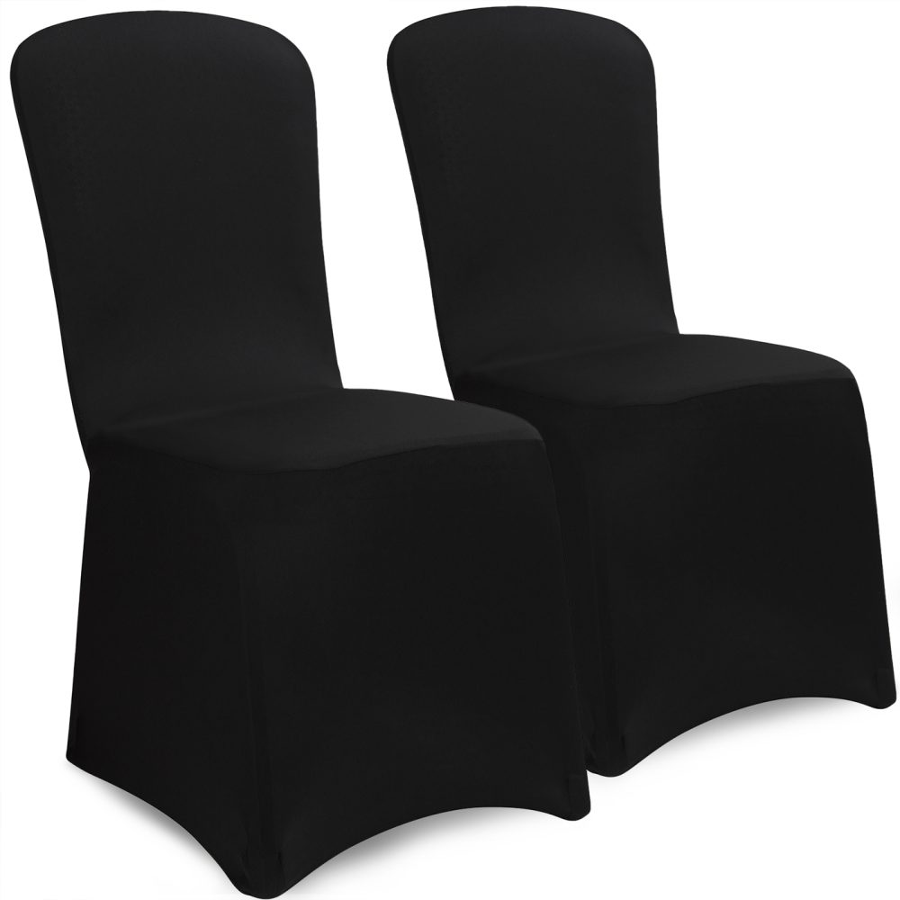 Stuhlhussen 2er-Set Schwarz