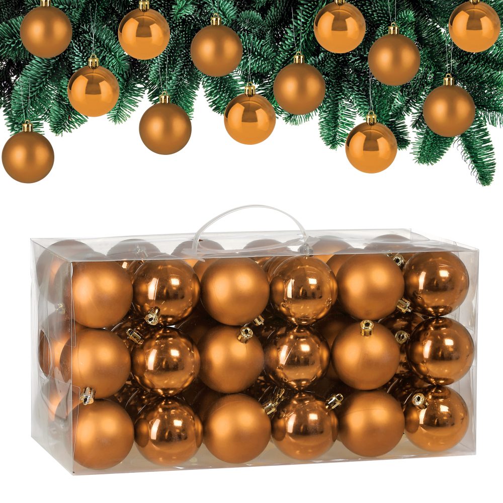 Weihnachtskugeln Kupfer 54-tlg in matt & glänzend