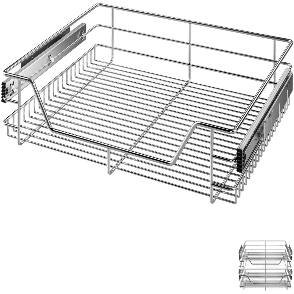 Teleskopschublade 2er-Set 60cm Schrankbreite Außenmaß