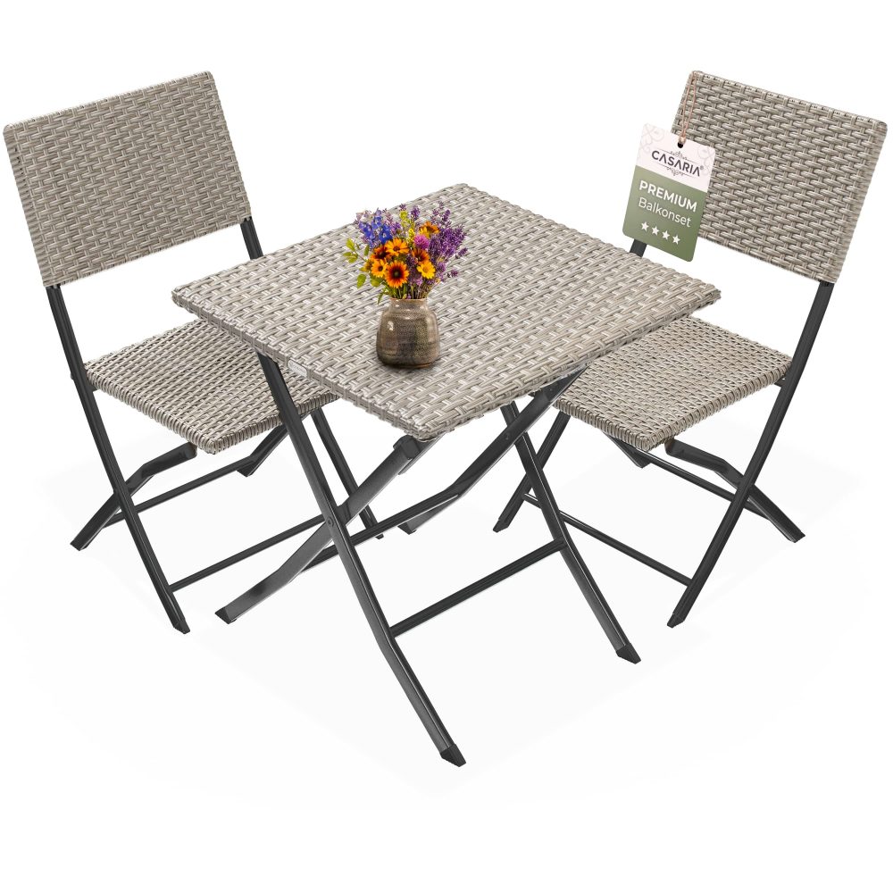 Polyrattan Gartensitzgruppe 3-tlg Creme
