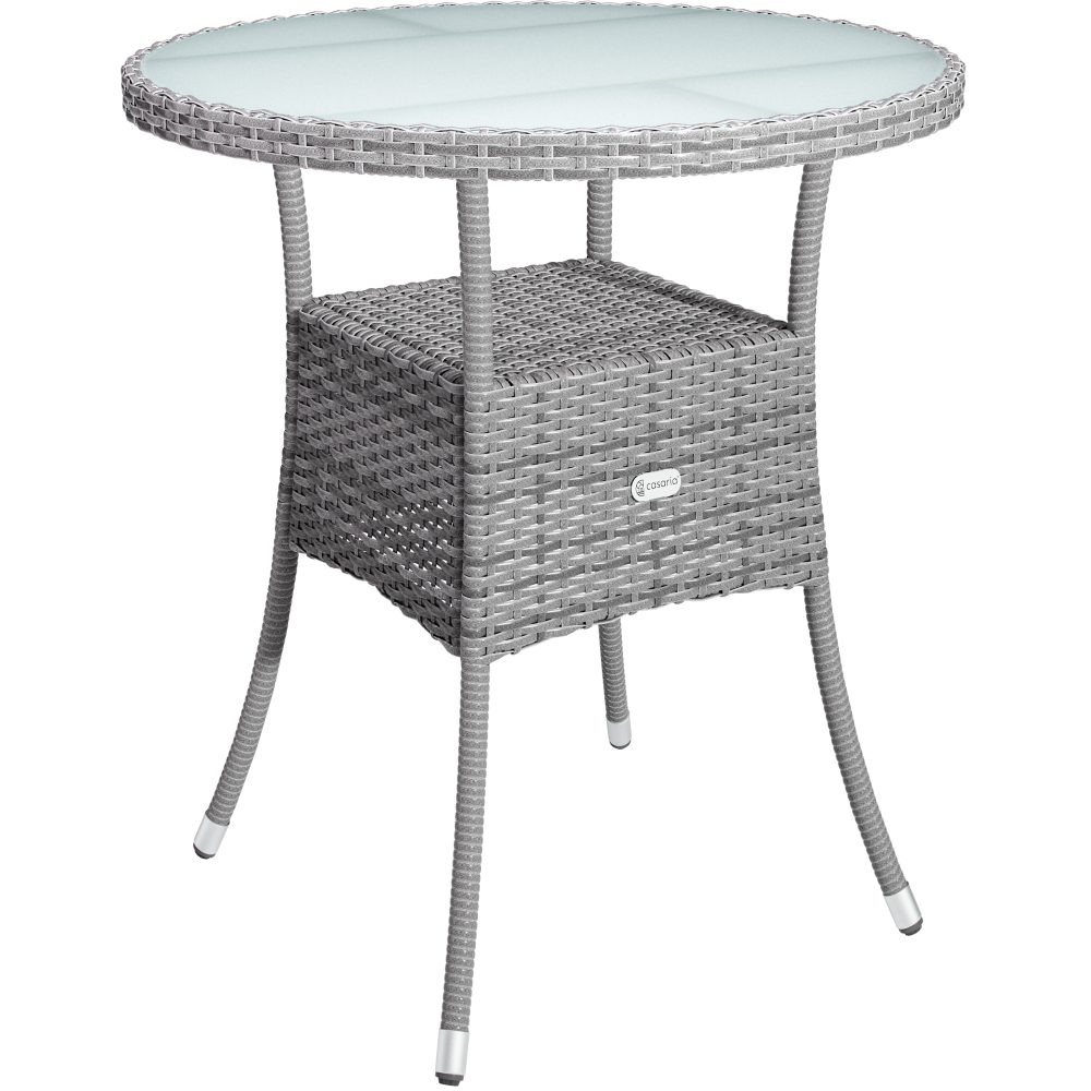 Polyrattan-Tisch Grau rund Ø60cm