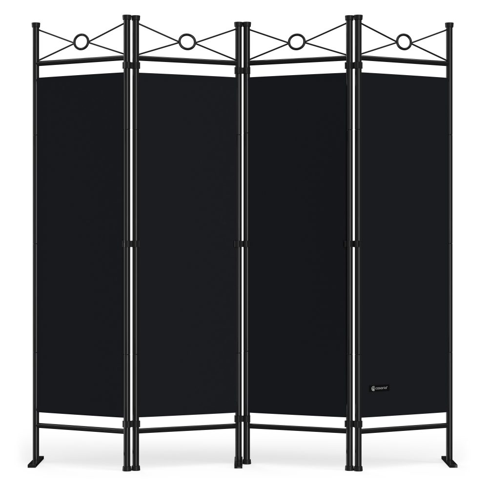 Paravent Lucca Schwarz 180x163cm