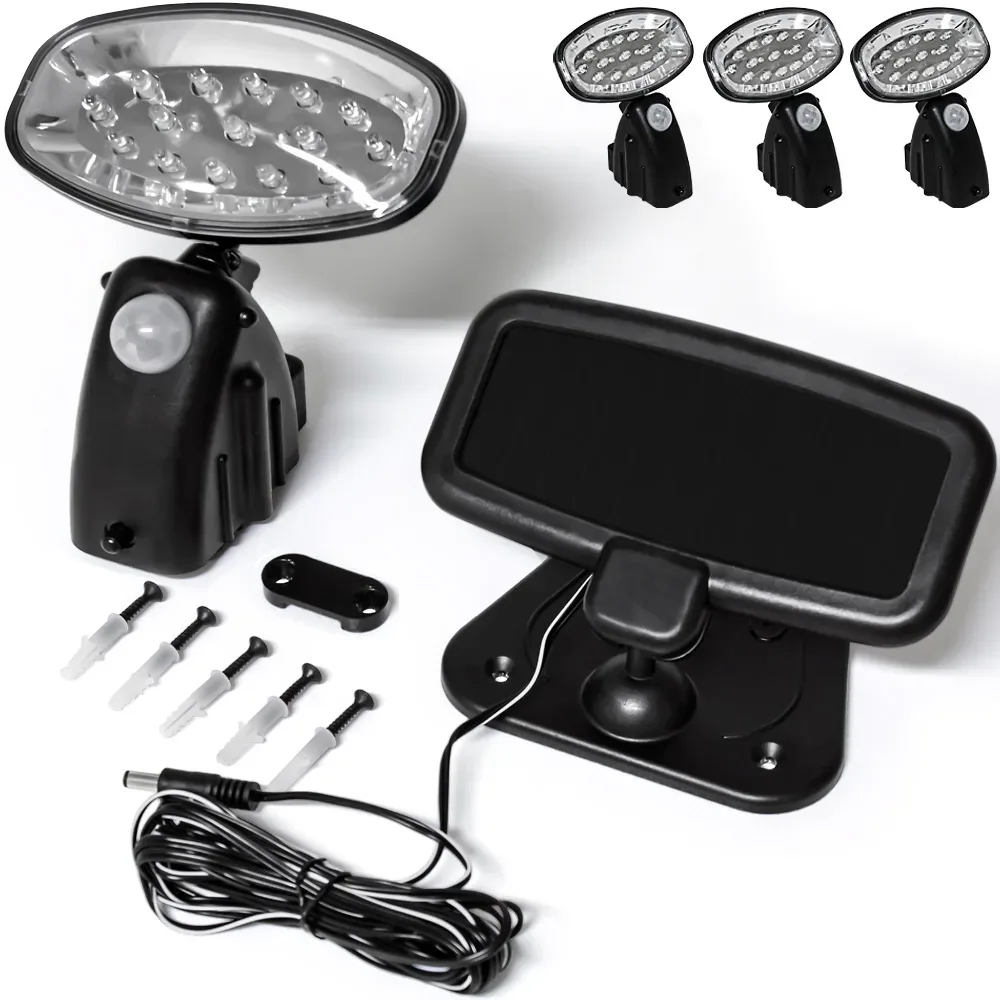 LED Solar-Wandlampe 3er-Set Bewegungsmelder
