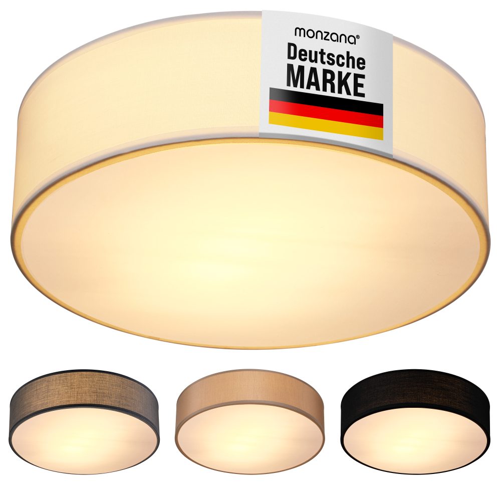 Deckenlampe Weiß Stoff Ø38cm