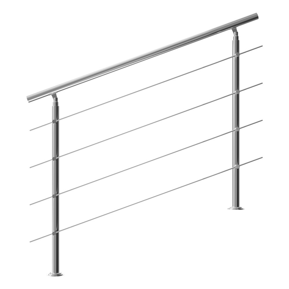 Treppengeländer Edelstahl 150cm 4 Streben