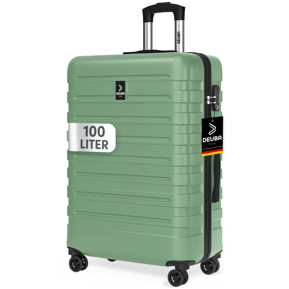 monzana® Hartschalenkoffer New York Pastellgrün 100L Rollen 360º ABS
