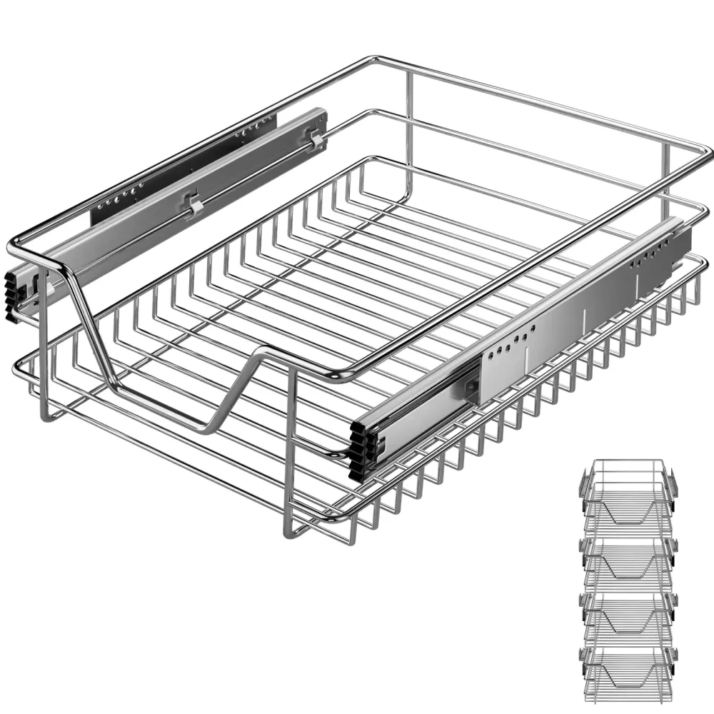 Teleskopschublade 4er-Set 40cm Schrankbreite Außenmaß