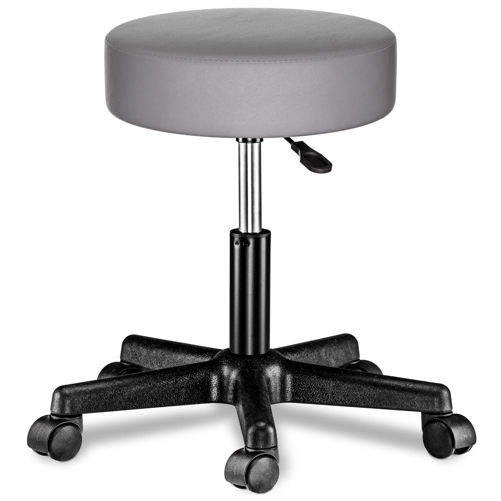 Rollhocker Kunstleder Grau 360° drehbar