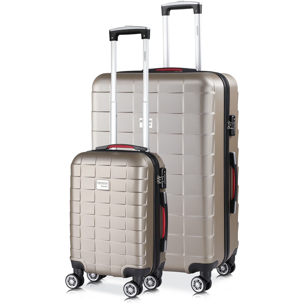 Hartschalenkoffer-Set 2-tlg Exopack Champagner ABS