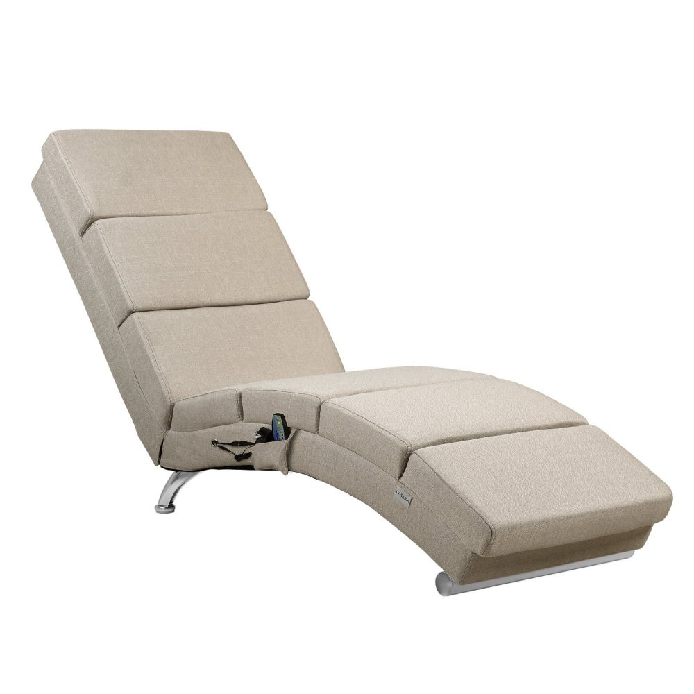 Relaxliege London Sand mit Massage- & Heizfunktion