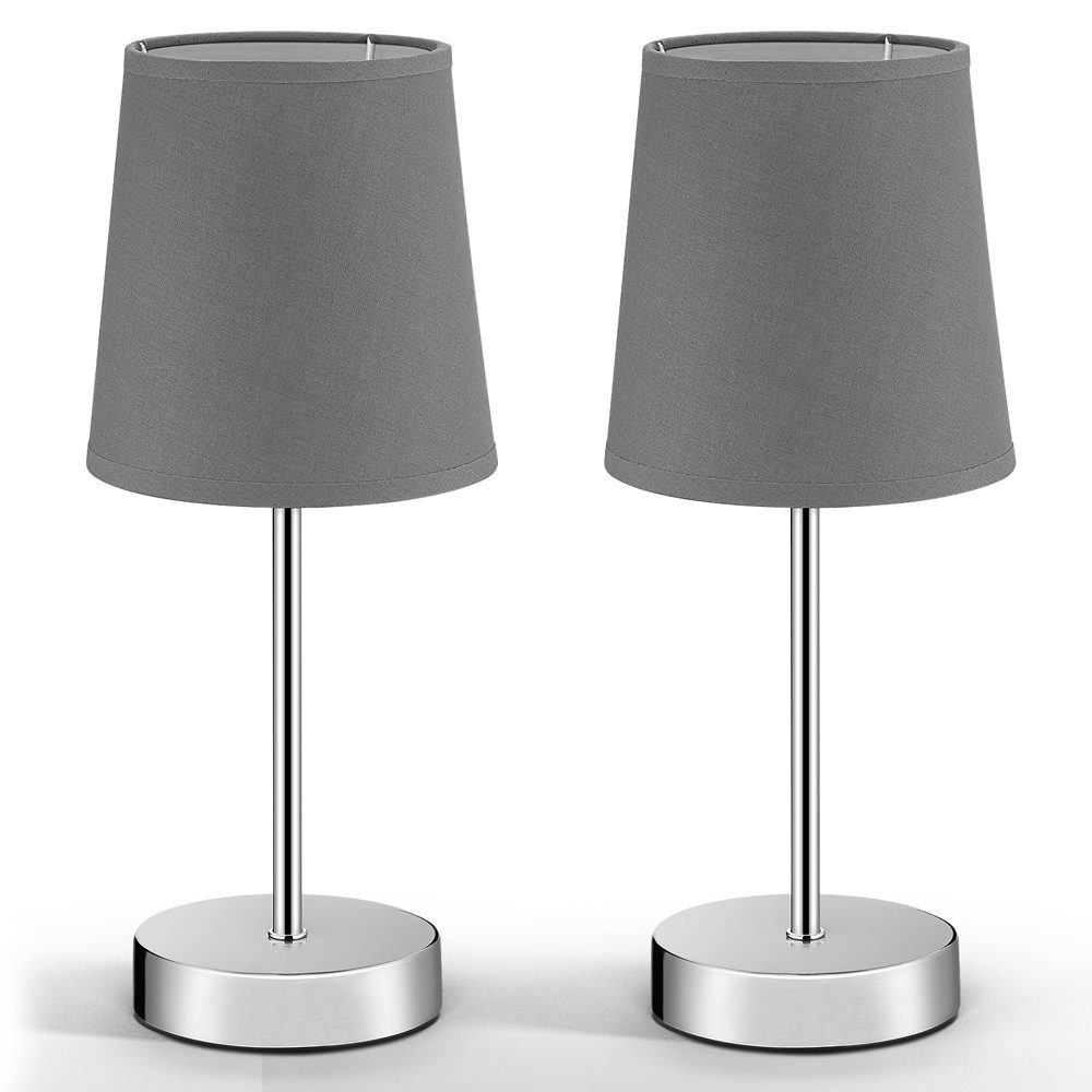 Tischlampe Lumière 2er-Set Grau