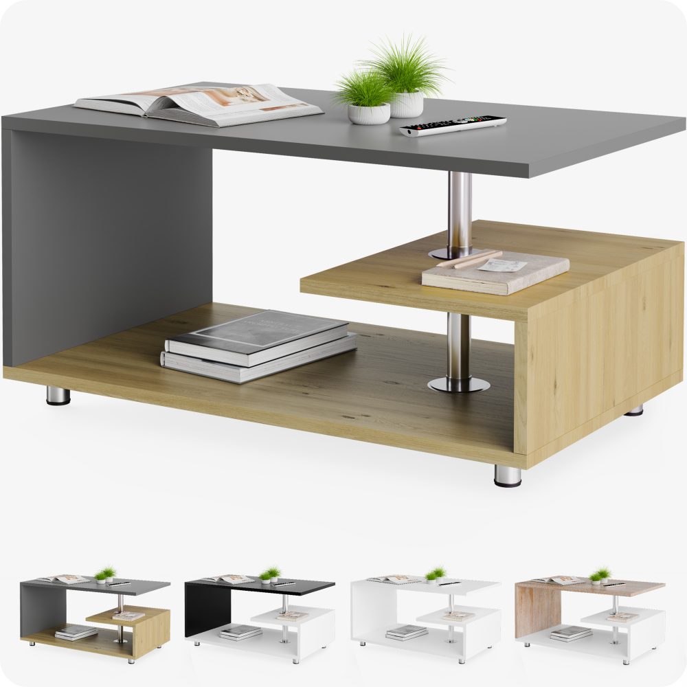 Couchtisch Orlando Holz/Grau 95x55x50cm