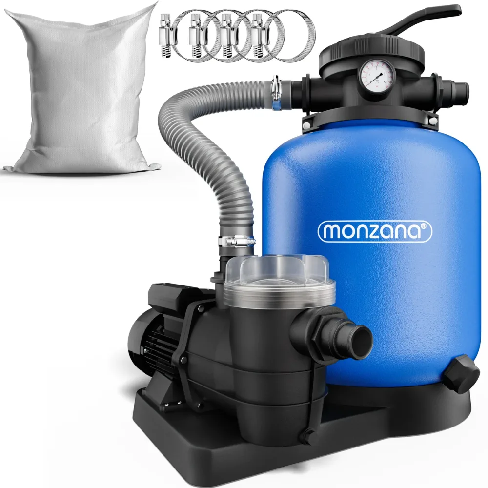Sandfilteranlage 13200 L/h mit Vorfilter/Filterglas