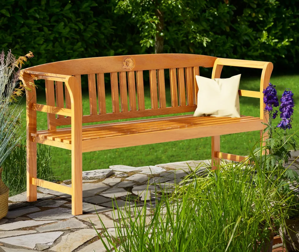 Gartenbank Rose Eukalyptusholz FSC®-zertifiziert 157x45x82cm