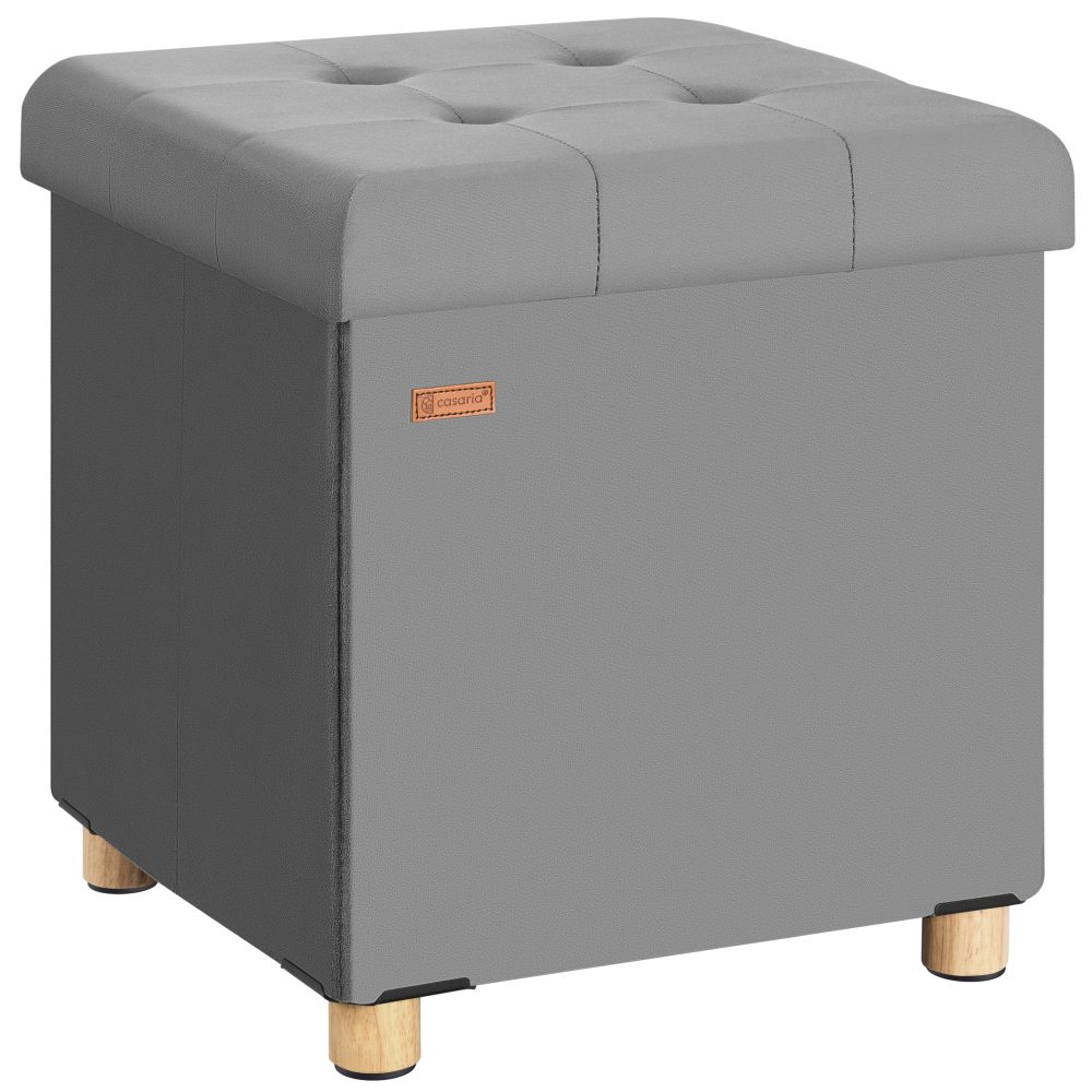 Sitzhocker Anthrazit Samt 42x38x38cm faltbar