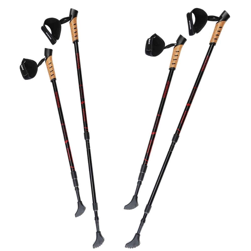 Nordic Walking Stöcke 2er-Set Rot
