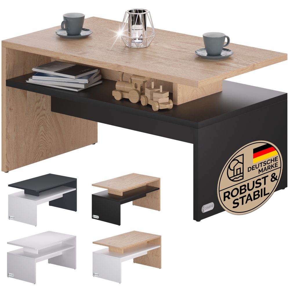 Couchtisch Sacramento Holz/Grau 95x55x50cm