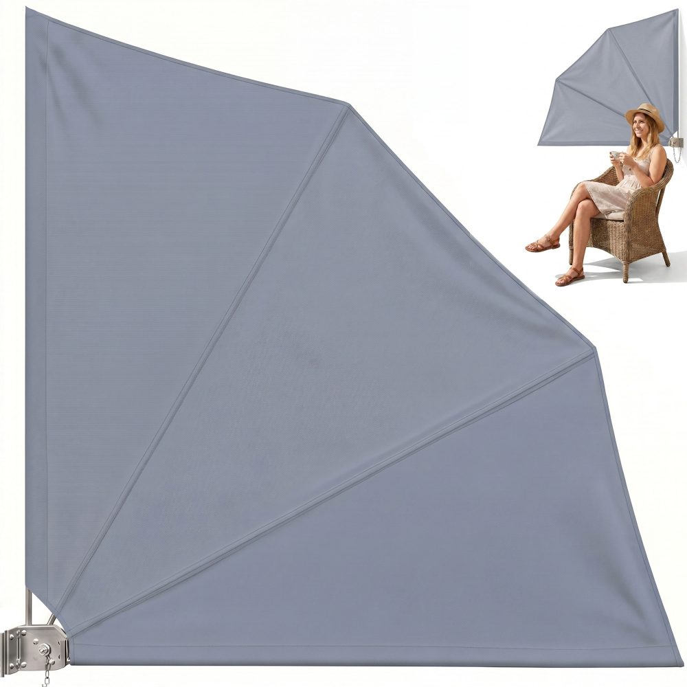 Balkonfächer Anthrazit 140x140cm klappbar