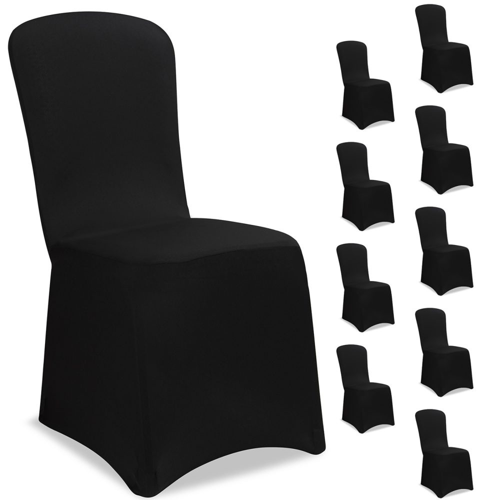 Stuhlhusse 10er-Set Schwarz