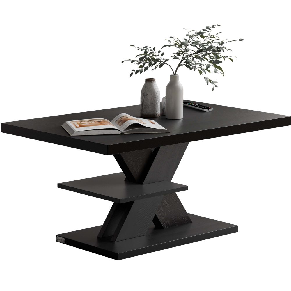 Couchtisch Detroit Schwarz 90x60x45cm