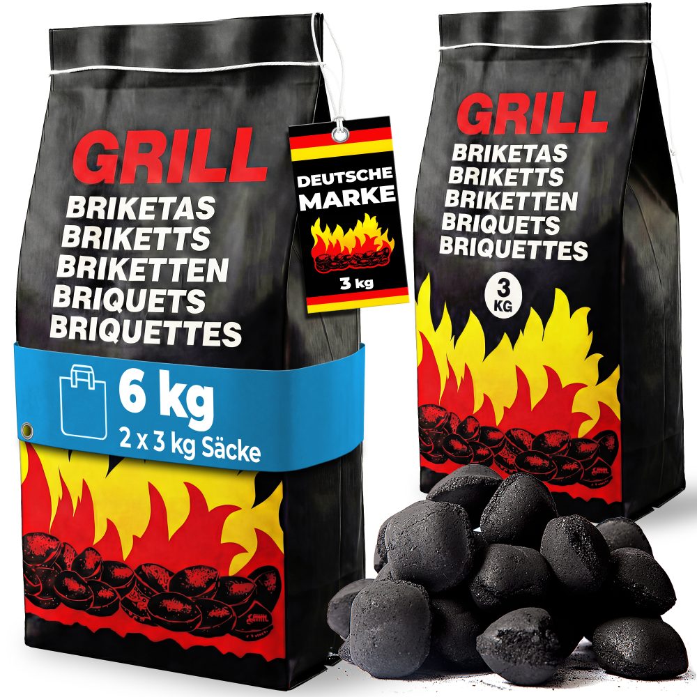 Holzkohlebriketts 2er-Set je 3kg