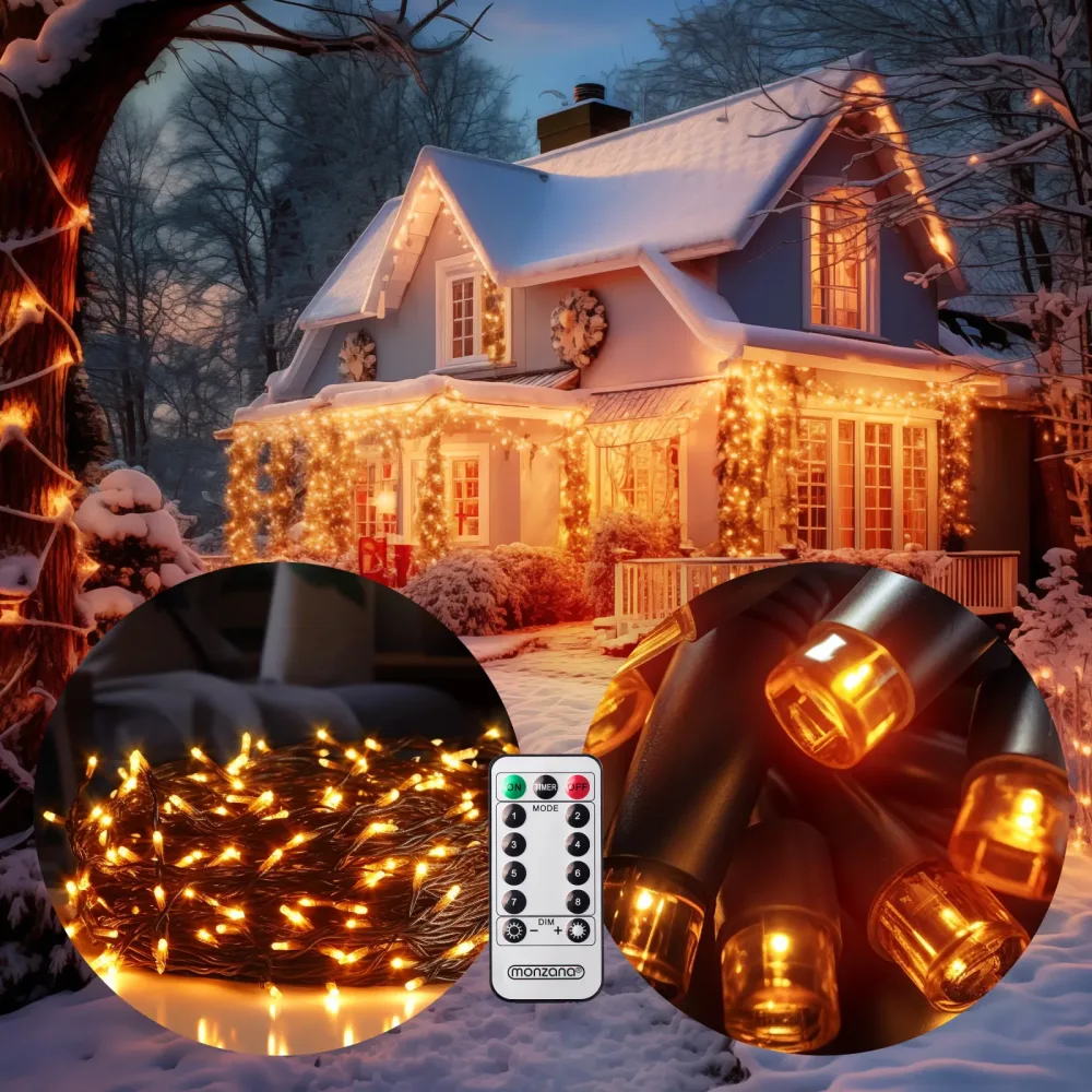 Lichterkette Warmweiß 20m Fernbedienung