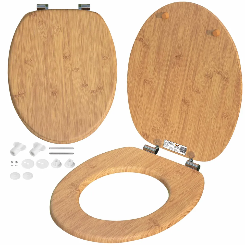 Toilettensitz Bambus mit Absenkautomatik MDF