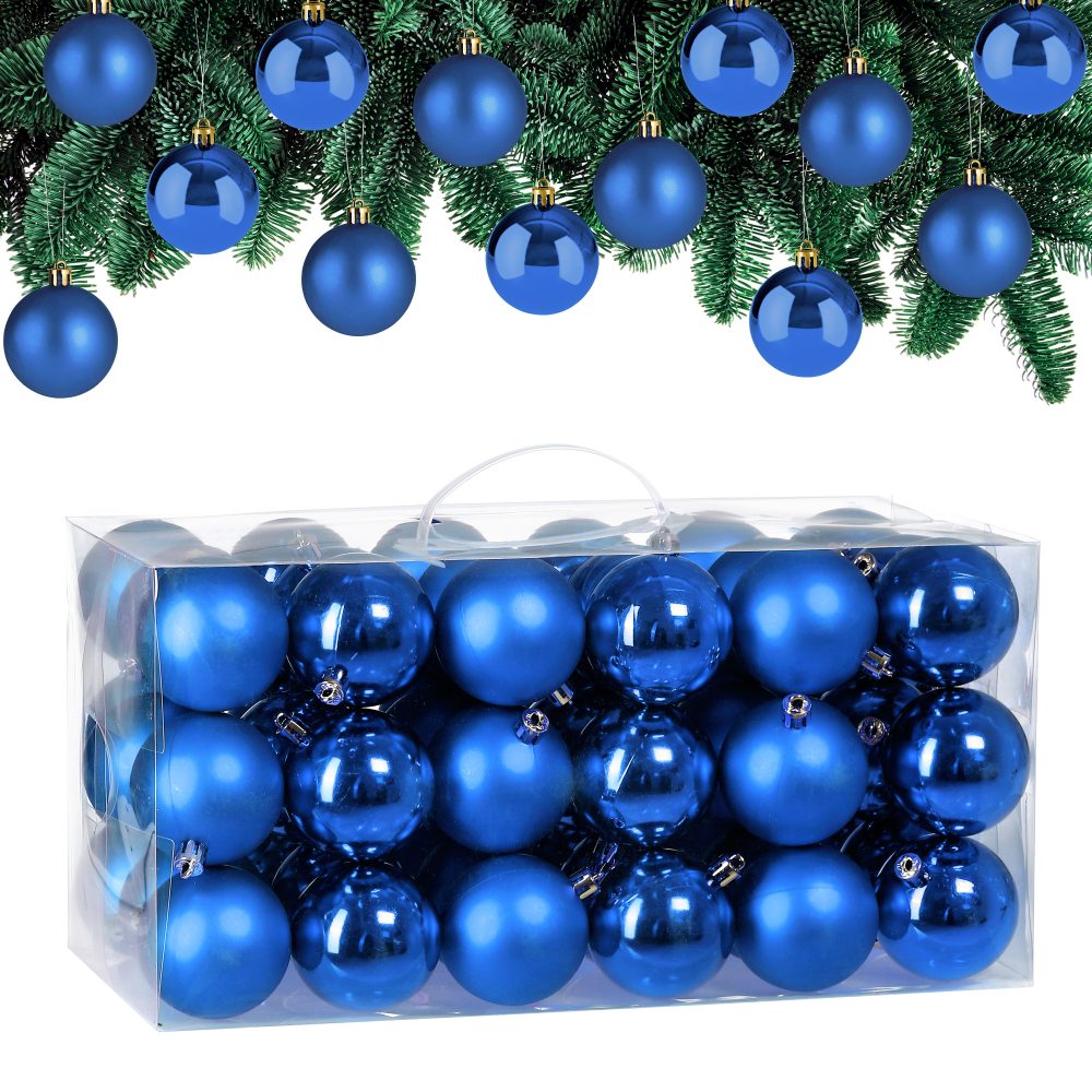 Weihnachtskugeln Blau 54-tlg in matt & glänzend