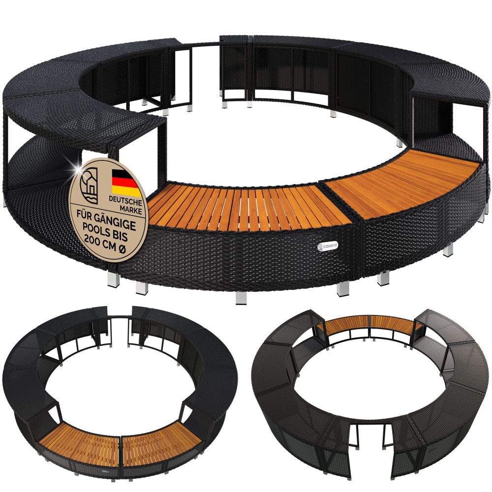Polyrattan Pool Rahmen für LAY-Z-SPA