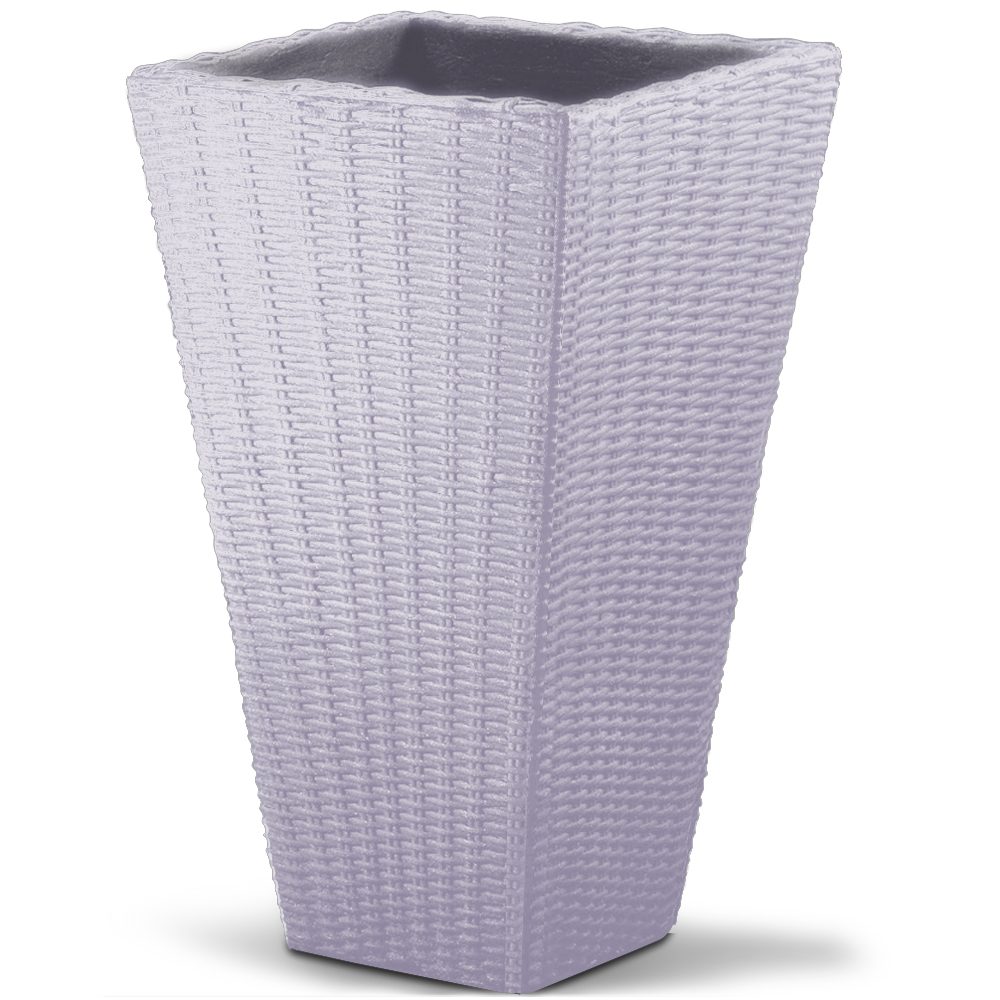 Blumentopf Sand Polyrattan-Optik 70x40x40cm