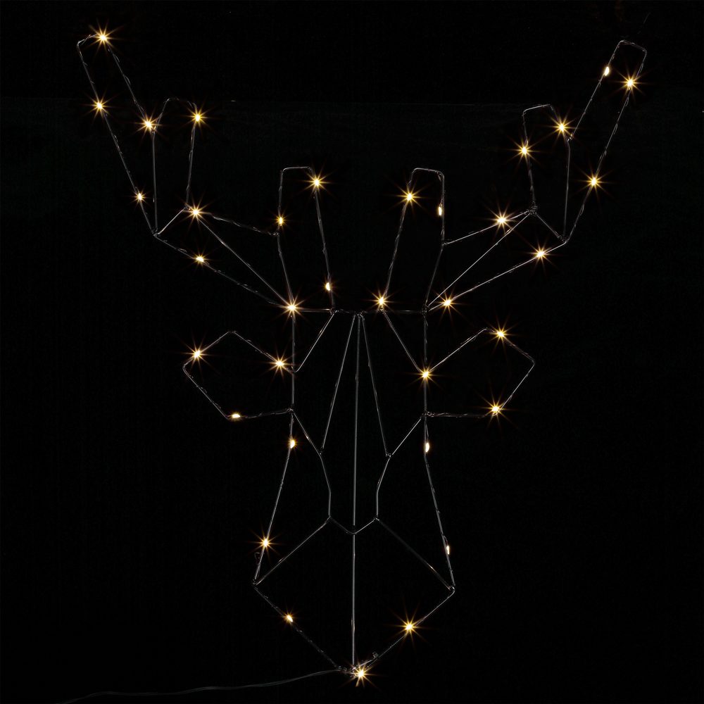 LED Rentier Weihnachten Metall Warmweiß