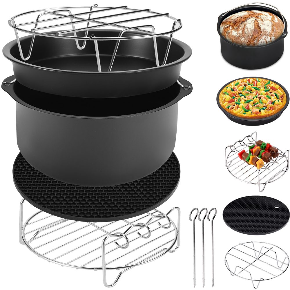 Zubehör-Set Heißluftfritteuse 8-tlg 3,6L