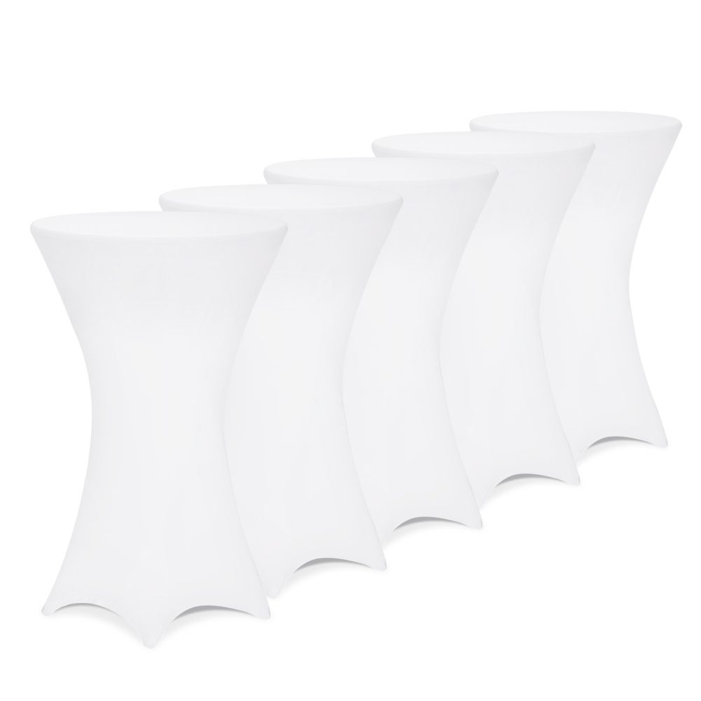 Stehtischhusse 5er-Set Weiß Ø60cm