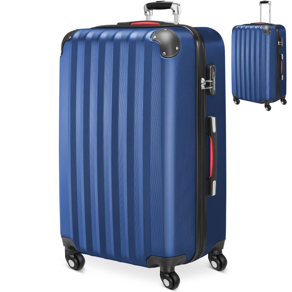 Hartschalenkoffer XL Rollen 360º Reisekoffer 90L Blau ABS