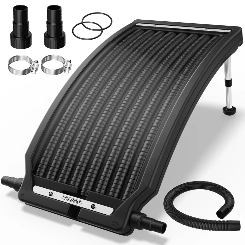 Poolheizung Solar Anthrazit 112x55x14cm Sonnenkollektor Solarheizung