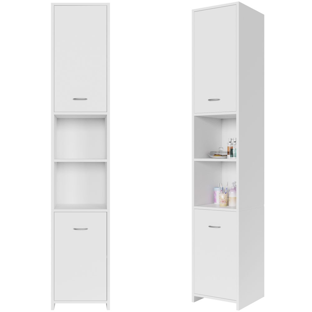 Badezimmerschrank Weiß 180x30x30cm