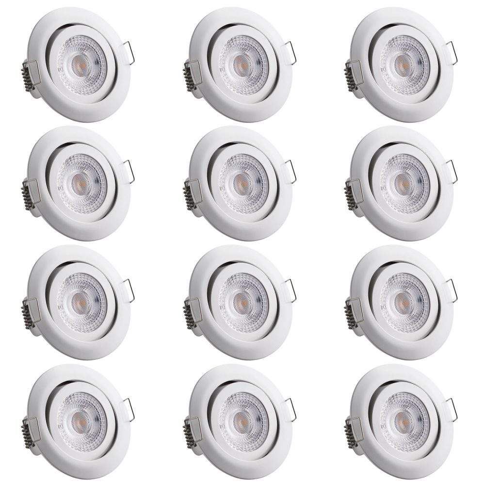 LED Einbauleuchte Krog 12er-Set Weiß