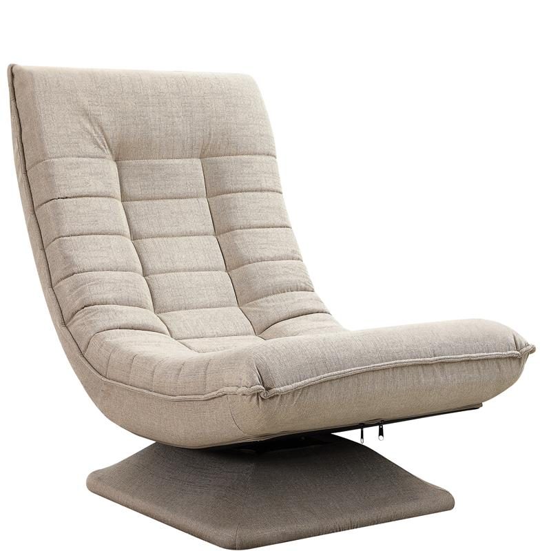 Sessel Aberdeen Creme Stoff 5fach verstellbar 360 Grad drehbar klappbar