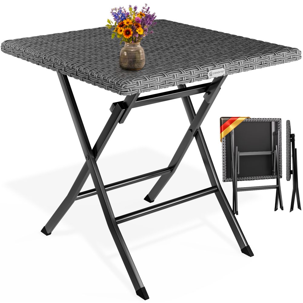 Polyrattan Klapptisch Rom Anthrazit 75x65x65cm