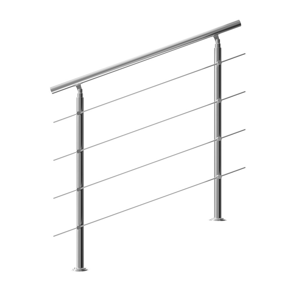 Treppengeländer Edelstahl 120cm 4 Streben