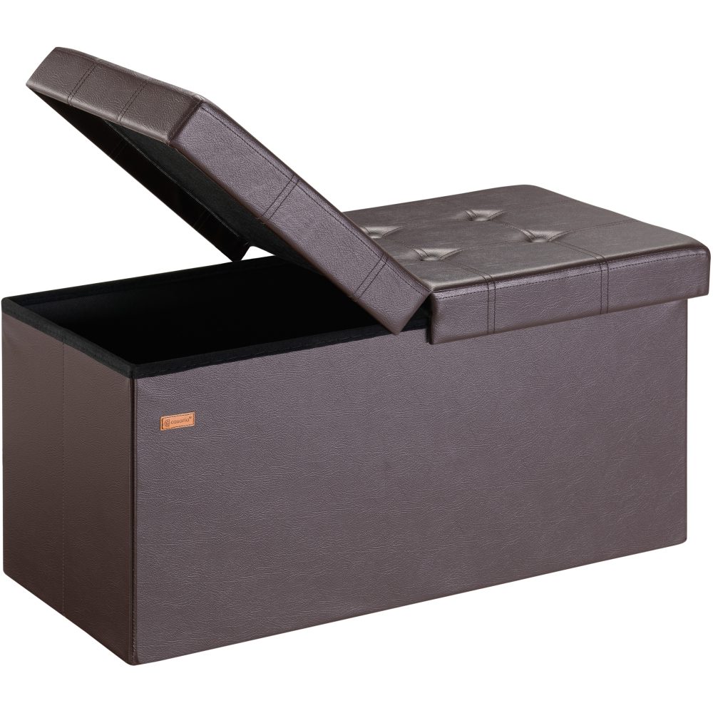 Sitzbank Braun 80x40x40cm mit Stauraum faltbar