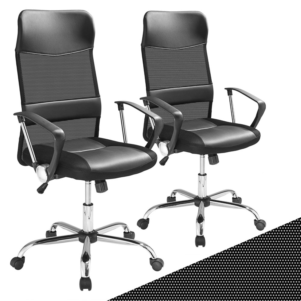 Bürostuhl Deluxe Schwarz mit Netz