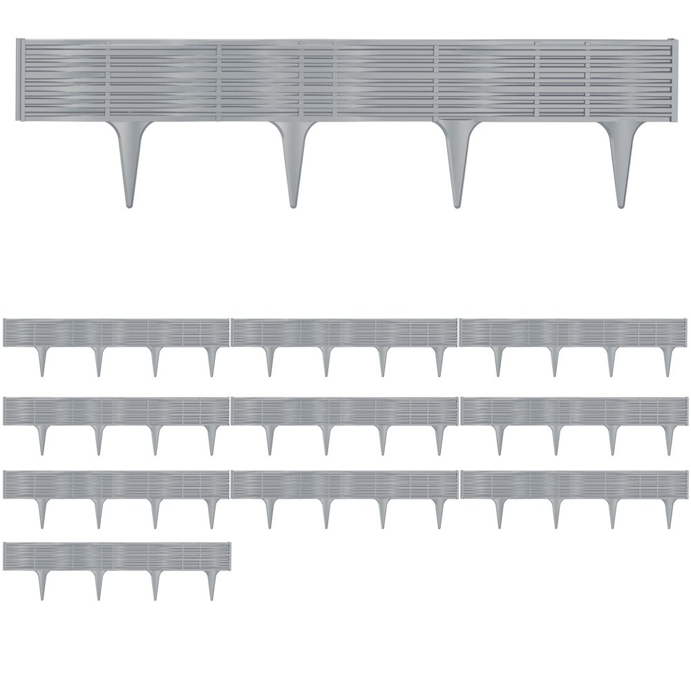 Beeteinfassung 2er-Set Grau 7,8m