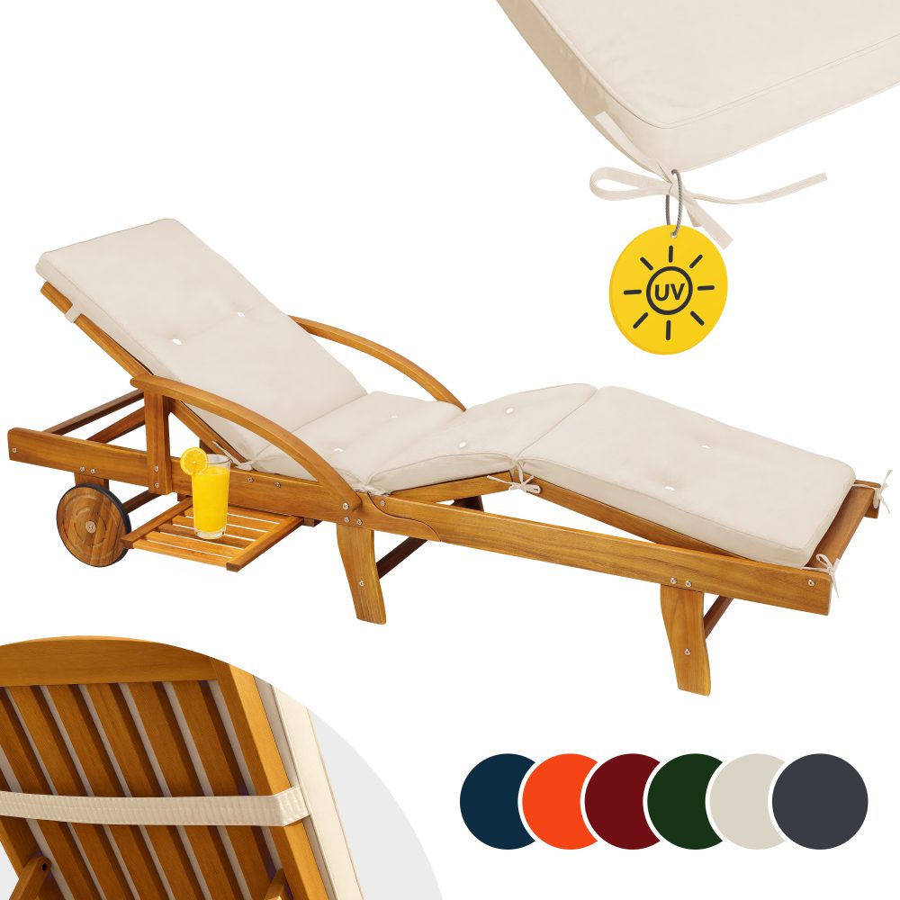 Auflage Sunlounger Creme 195x55x5cm