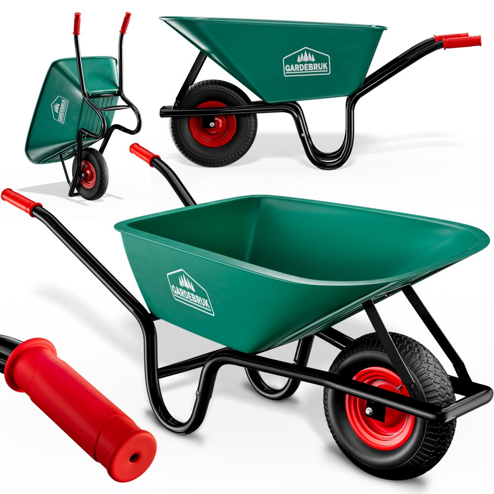 Schubkarre mit Kunststoffwanne 100L Luftbereifung Ø?40cm 250kg Tragkraft
